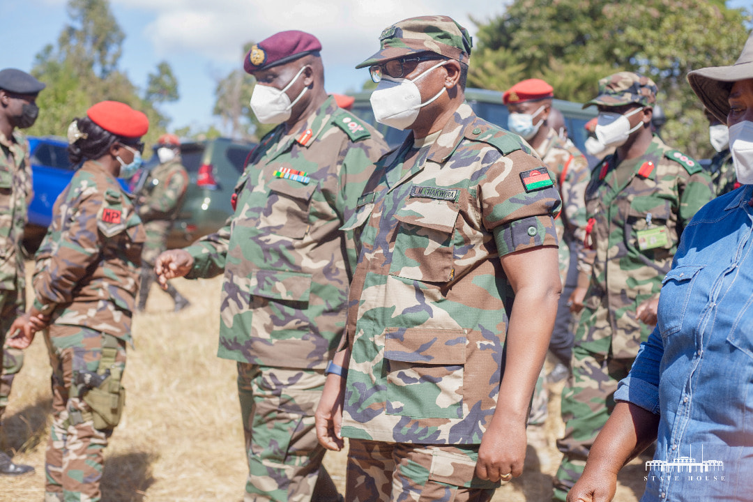 Chakwera visits MDF soldiers in military regalia