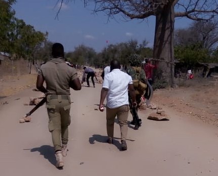 Eight Nabbed for Blocking  Public Road